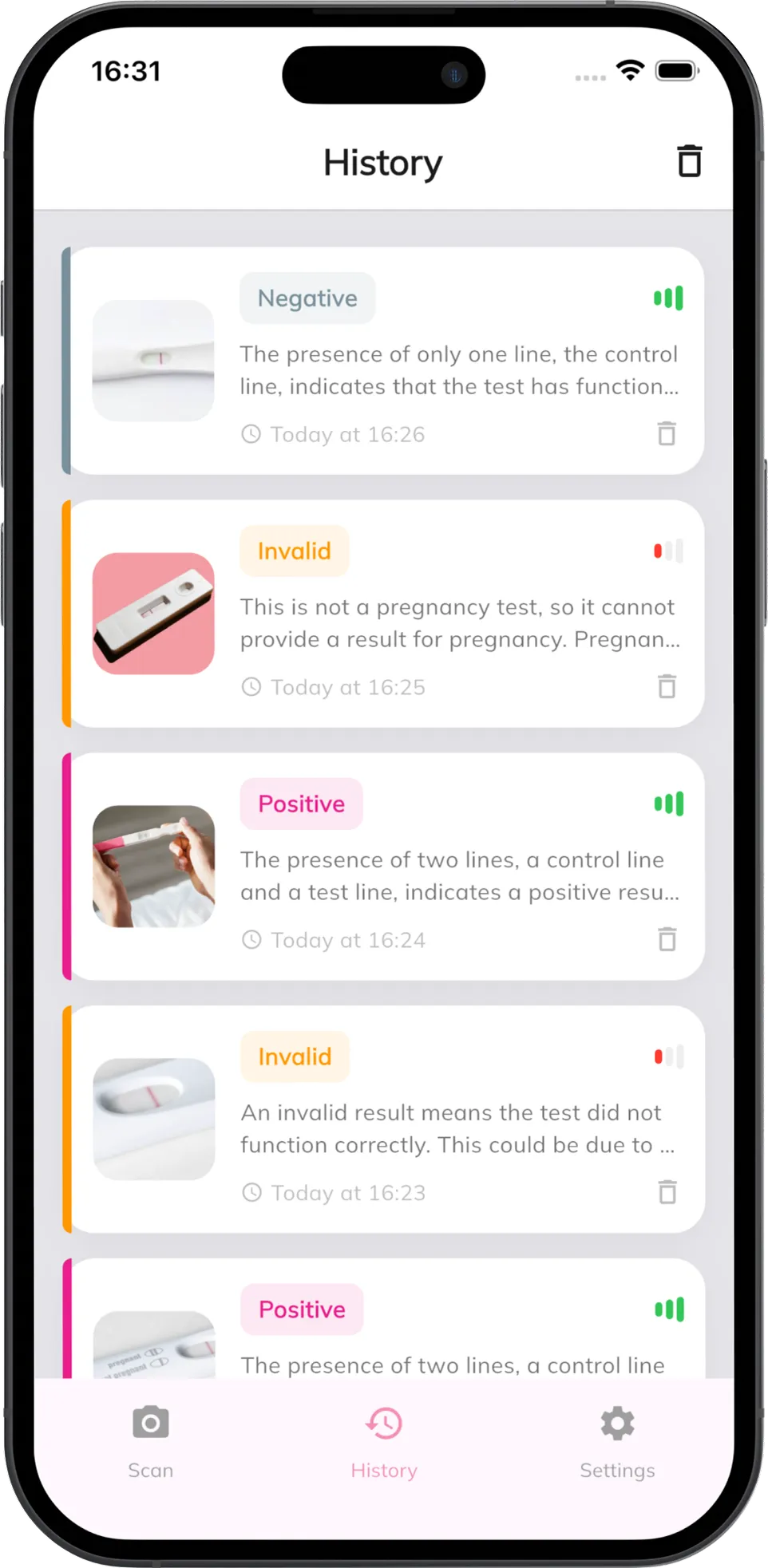 Pregnancy Test Checker + screenshot, screen 2