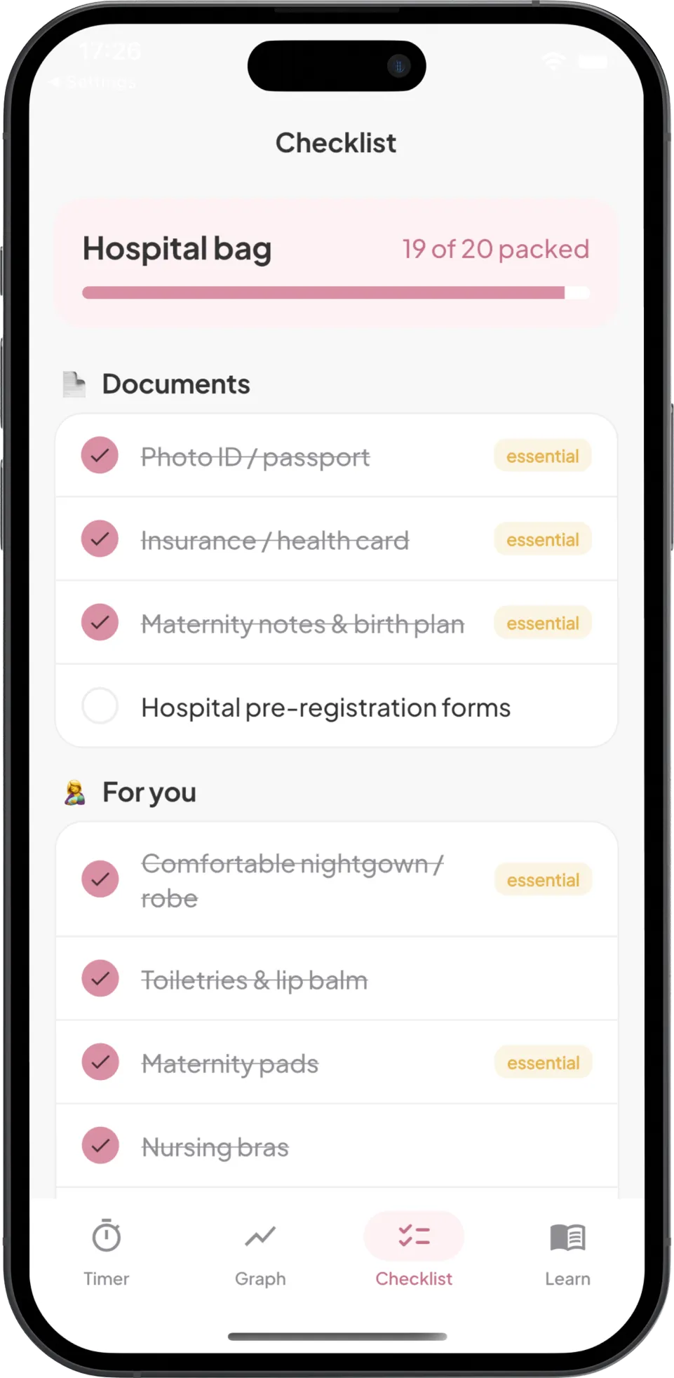 Contraction Timer & Tracker (Labor Companion) screenshot, screen 3